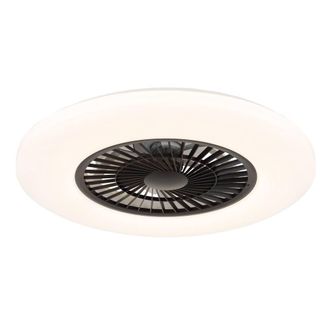 Netlighting Alva Ceiling Fan Black 1x RGB LED Dimmable 3000-6500K Remote