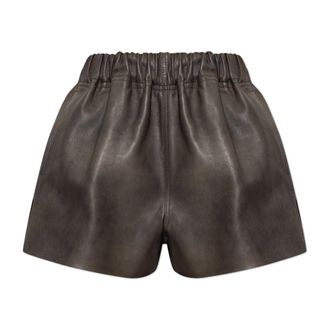 Rick Owens Shorts in Pelle - - Shorts - Donna - Grigio - S