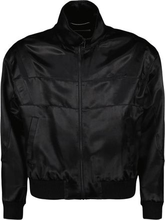 Saint Laurent Satijnen Teddy Bomber - Heren - Zomerjassen - Zwart - L - Satijn - Jassen