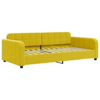 vidaXL Vidaxl Letto Da Giorno Giallo 100x200 Cm In Velluto