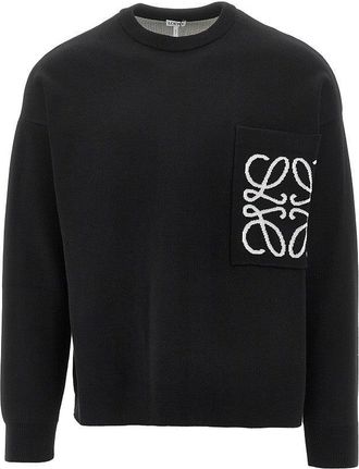 Loewe Anagram pocket cotton-blend sweater Man S