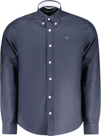 North Sails Blauw Katoenen Heren Overhemd - Heren - Casual Overhemden - Blauw - S - Katoen - Overhemden
