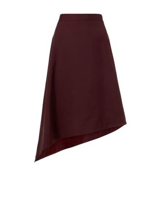 Bottega Veneta Womens Tailored Wool Midi Skirt - Dark Red - Size EU 36 (Womens)