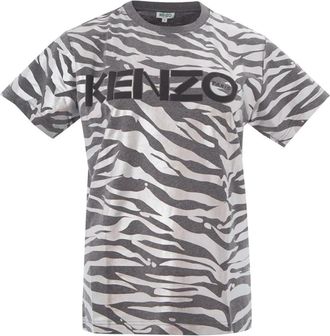 Kenzo Zacht Katoenen T-Shirt - Dames - T-shirts - Veelkleurig - S - Katoen - Tops