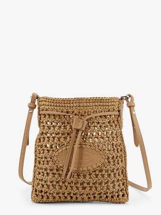 Tod's Borsa a secchiello in rafia con motivo crochet - TODS - gender_Woman