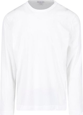 James Perse White Long-Sleeve Classic Cotton T-Shirt