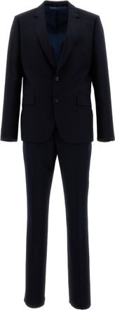 Paul Smith Black Two-Button Pure Wool Twill Suit