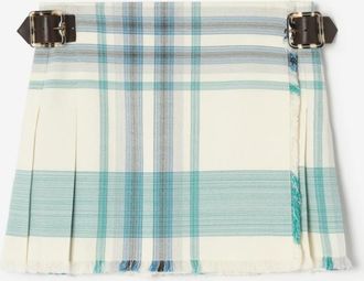 Burberry Check Viscose Blend Mini Kilt