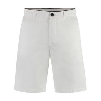 Department Five Casual Shorts, male, White, Size: W31 Flat Front Cotton Twill Shorts