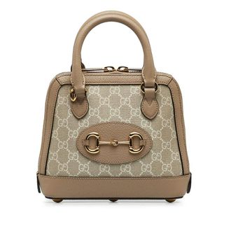 Gucci Pre-owned Gucci Mini GG Supreme Horsebit 1955 Satchel Ladies 677212 520981