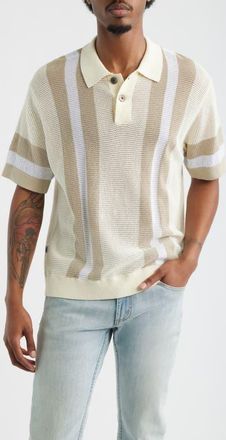 Obey Seth Polo Sweater in Unbleached Multi at Nordstrom, Size Xx-Large