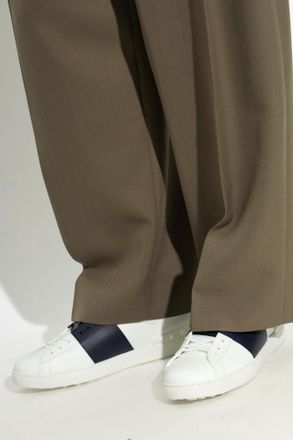 Valentino Garavani Leather Sports Shoes With Logo, Mens, White