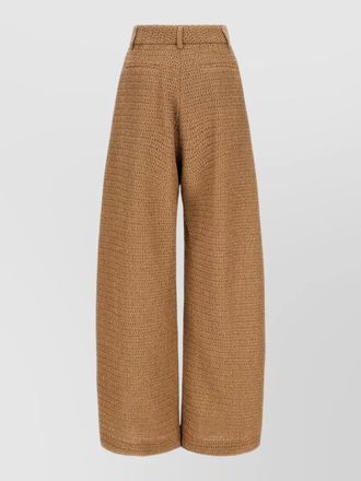 Giuseppe Di Morabito high waist raffia trousers wide leg