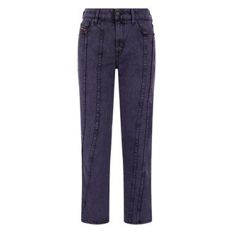 Diesel Straight Jeans, female, Purple, Size: W24 Straight leg jeans