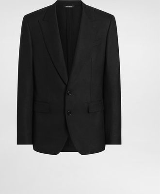 Dolce & Gabbana Sicilia Light Single-breasted Viscose Jacket - Man Suits And Blazers Black 44
