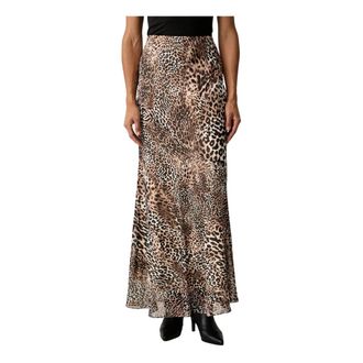 Guess Heloise Maxi Rok - Dames - Rokken - Bruin - Maat: M Poliester