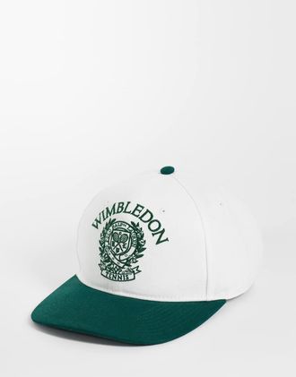 Polo Ralph Lauren Wimbledon Capsule - Cappellino bianco e verde con stemma ricamato