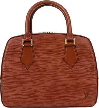 Louis Vuitton Sablons Handbag Epi Leather Brown Leather Handbag (Pre-Owned)