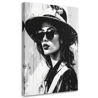 Feeby Impresi&oacute;n De Imagen Mujer Con Sombrero Negro De Estilo Boho 70x100