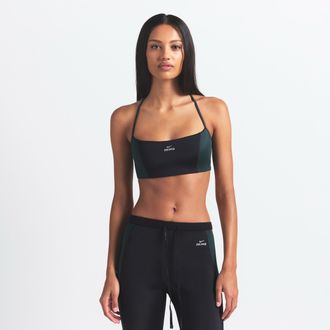 Nike Womens SKIMS Shine Micro-Scoop Bra in Black | BABRA9496W-OBT