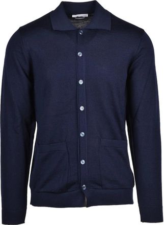 Daniele Alessandrini Multicolor Merino Wool Polo Cardigan
