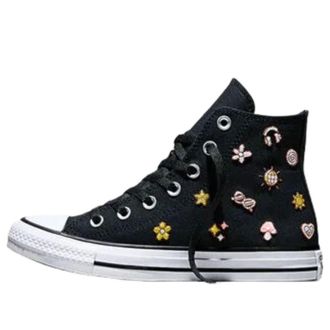 Converse Chuck Taylor All Star Retro Embroidery Black New Found Bloom A16914F