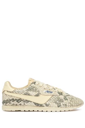 Autry White Grey Windspin Python Sneakers