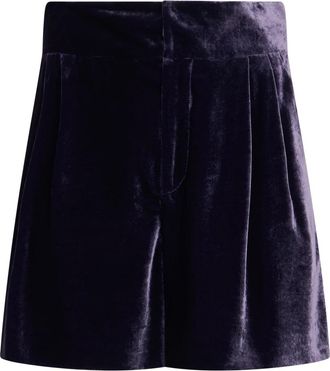 Alberta Ferretti Uitlopende shorts - Dames - Korte Broeken - Paars - S - Korte Broeken
