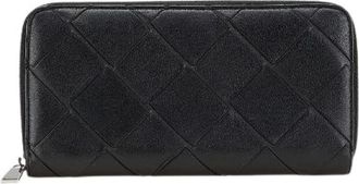 Bottega Veneta Pre-owned Wallets, female, Black, Size: ONE SIZE Pre-owned Maxi Intrecciato Leather Long Wallet