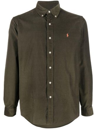 Polo Ralph Lauren Camicia a coste con ricamo - Verde