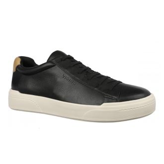 Vionic Colbie Tumbled Leather Mens Fashion Trainers - Black - Size:UK 10