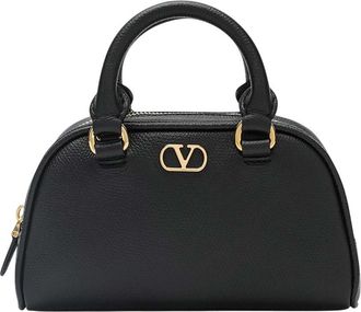 Valentino Garavani Black Vlogo Signature Mini Satchel
