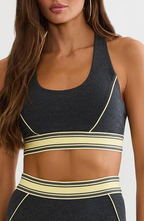 Beach Riot Lucille Scoop-Neck Sports Bra in Butter Gray Soft Serve at Nordstrom, Size X-Large