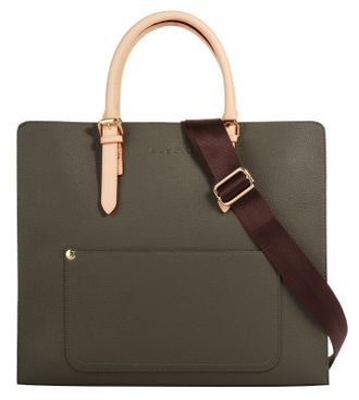 Bugatti Henkeltasche BUGATTI ELLA, Damen, Gr. B/H/T: 36cm x 30cm x 12cm onesize, gr&uuml;n (oliv), Kunstfaser, leicht gl&auml;nzend, unifarben, Taschen Henkeltasche