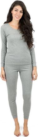 Leveret Womens Cotton Solid Matching Family Pajamas in Light Gray at Nordstrom, Size X-Large