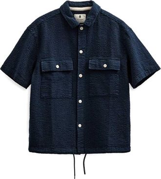 Anerkjendt Casual Overhemden - Heren - Korte mouwen Overhemden - Blauw - M - Katoen - Overhemden