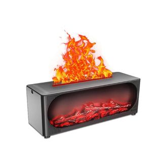 OEM Humidificador De Aromaterapia Con Simulaci&oacute;n De Llama, Difusor De Aromaterapia Para El Hogar Con Luz Nocturna Y Difusor De Aceites Esenciales
