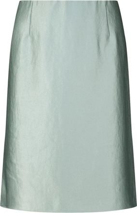 Vince Midi Rok - Dames - Midirokken - Groen - L - Satijn - Rokken