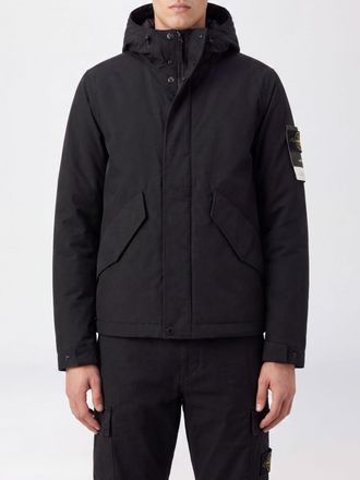 Stone Island Giacca a vento in nylon riciclato con cappuccio e logo Compass