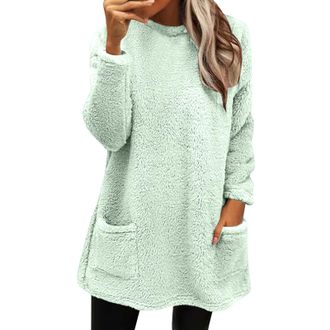 Generic fall outfits for women, Jumpers for Women UK Winter Fleece Lightweight Sweater Soft Cable Knit Plain Pullover Casual Crew Neck Tops Clothing Fashion F