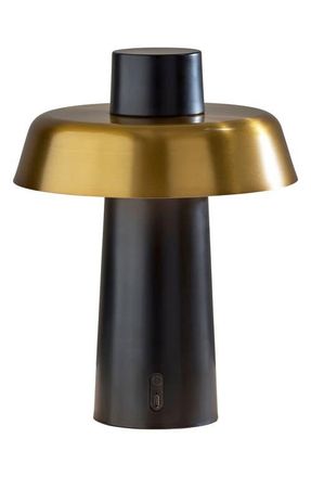 Adesso Pirlo LED Cordless Table Lamp in Black at Nordstrom