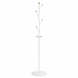 vidaXL Vidaxl - Perchero De Hierro Con Recubrimiento En Polvo Blanco 177 Cm
