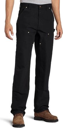 Carhartt Work in Progress Firm Duck Double Front Work Dungaree Mens Casual Pants Black : 40 34, Canvas/Cotton