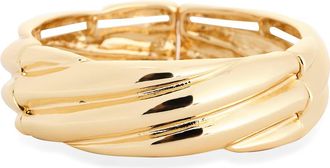 Nordstrom Rack Rib Stretch Bracelet in Gold at Nordstrom Rack