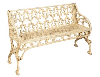 Biscottini International Biscottini - Banco De Exterior De Hierro Fundido 130x47x79 Cm Silla De 2 Plazas Sof&aacute; De Jard&iacute;n Banco De Hierro Banco Con Reposabrazos