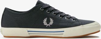 Fred Perry B708 Vintage Tennis Canvas Mens Anchor Grey Trainers - Size UK 10
