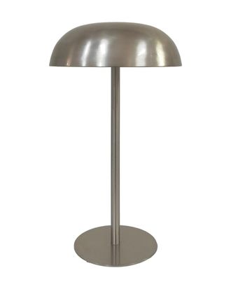 Deco Wood L&aacute;mpara de mesa de metal en color plateado de 38cm