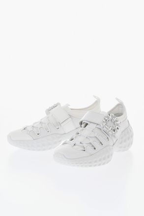Roger Vivier Sneakers Low-Top In Tessuto Con Dettagli Strass e Chiusura Strap Roger Vivier