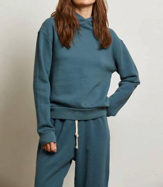 perfectwhitetee Heart Cotton Fleece Pullover Hoodie In Slate