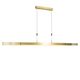 QAZQA Moderno L&aacute;mpara Colgante Regulable Dorada Con Led - Lamba Aluminio /pl&aacute;stico Alargada Incluye Led Max. 1 X 48 Watt - Qazqa